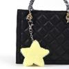 Cute Plush Five-pointed Star Charm Keychains Ornament Pendant Car Keyring