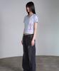 PRENDA Side Cross Polo Top Gray