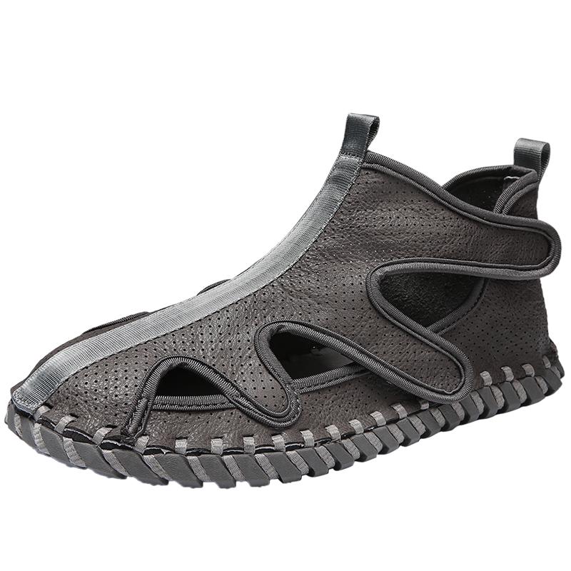 Мода Новые модели Летние дышащие мужские сандалии Удобные для отдыха на природе Стиль — фото 8