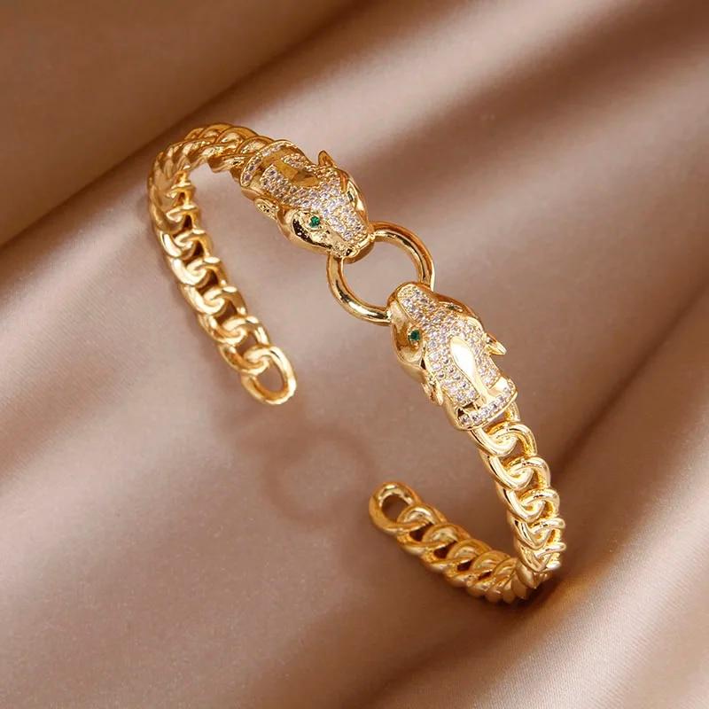 Classical Full Crystal Cubic Zircon Bangles&Bracelet Wide Wedding Bridal Bracelet Ins Fashion Brand Jewelry Open Bracelet