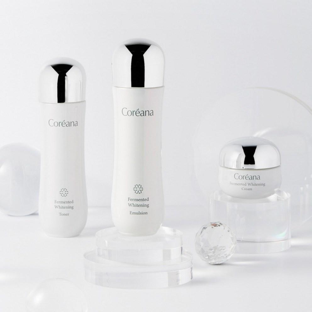 [Coreana] Fermentation Whitening 3-Piece Set + Spot Essence + Shopping Bag, 1 Set