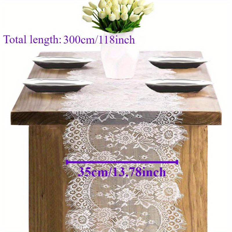 1Pc Elegant White Lace Table Flag Wedding Home Decor French Style Party