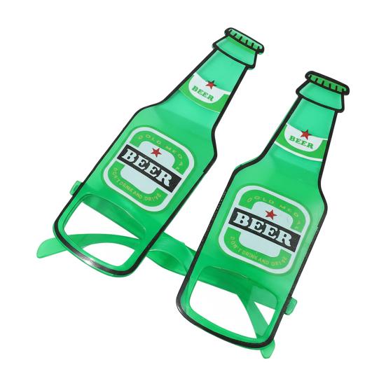 Aziz Patrick Günü Gözlükleri Simli Yonca Bira Şişesi Gözlükleri Yeşil Şanslı İrlanda Temalı Fotoğraf Kabini Aksesuarları Ev Partisi Hediyelikleri İçin