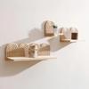Threaded Construction Wall Mounted Shelves Wooden Material Arched Wall Shelves  Wall Decoration