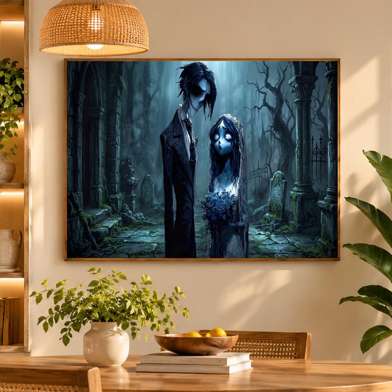 5D Diamond Painting Corpse Bride Emily Victor DIY Full Drill Diamond Art Kit Home Decoration