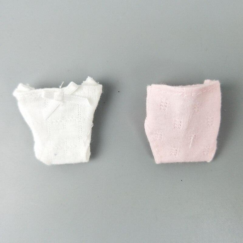 

2 шт./лот чистого цвета, белое, розовое, нижнее белье ручной работы для кукол Барби, одежда, трусы для 1/6, аксессуары для кукол BJD, детские игрушки разноцветный