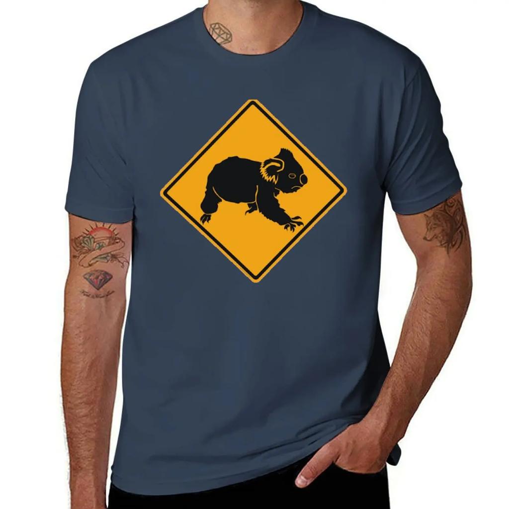 Koala Sign! T-Shirt cotton graphic tees boys animal print mens fashion