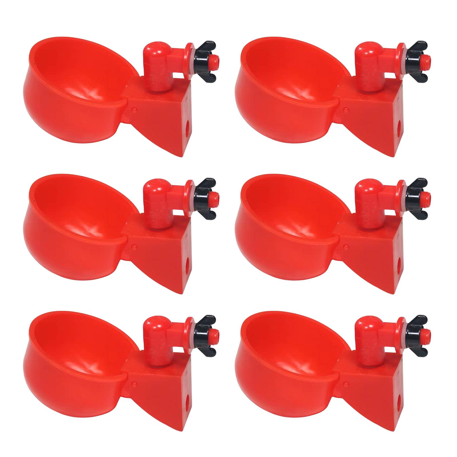 6pcs Poultry Drinking Fountain Hanging Automatic Poultry Drinking Water Bowl Plastic Practical Convenient Tools Feeding Supplies United States