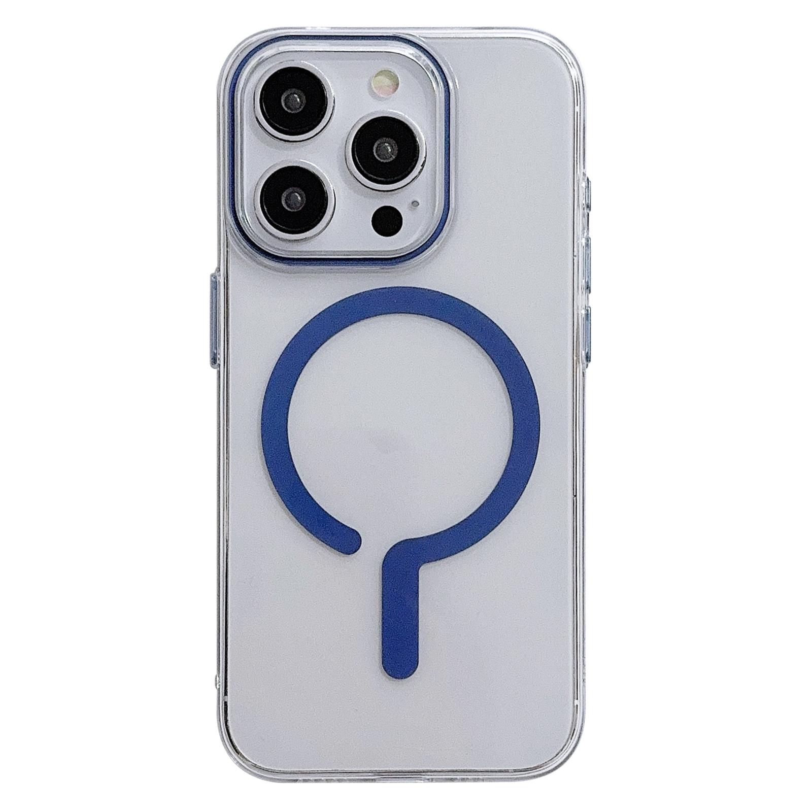 

For iPhone 16 Pro Max Case Compatible with MagSafe Protective TPU+PC Phone Cover Sapphire