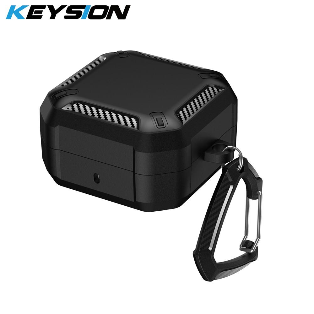 

Магнітний Bluetooth-чохол для навушників KEYSION для Samsung Buds 4 Pro Силікон+ПК З гачком Ударостійкий чохол для Galaxy Buds4 4 Pro for Galaxy Buds4 чорний