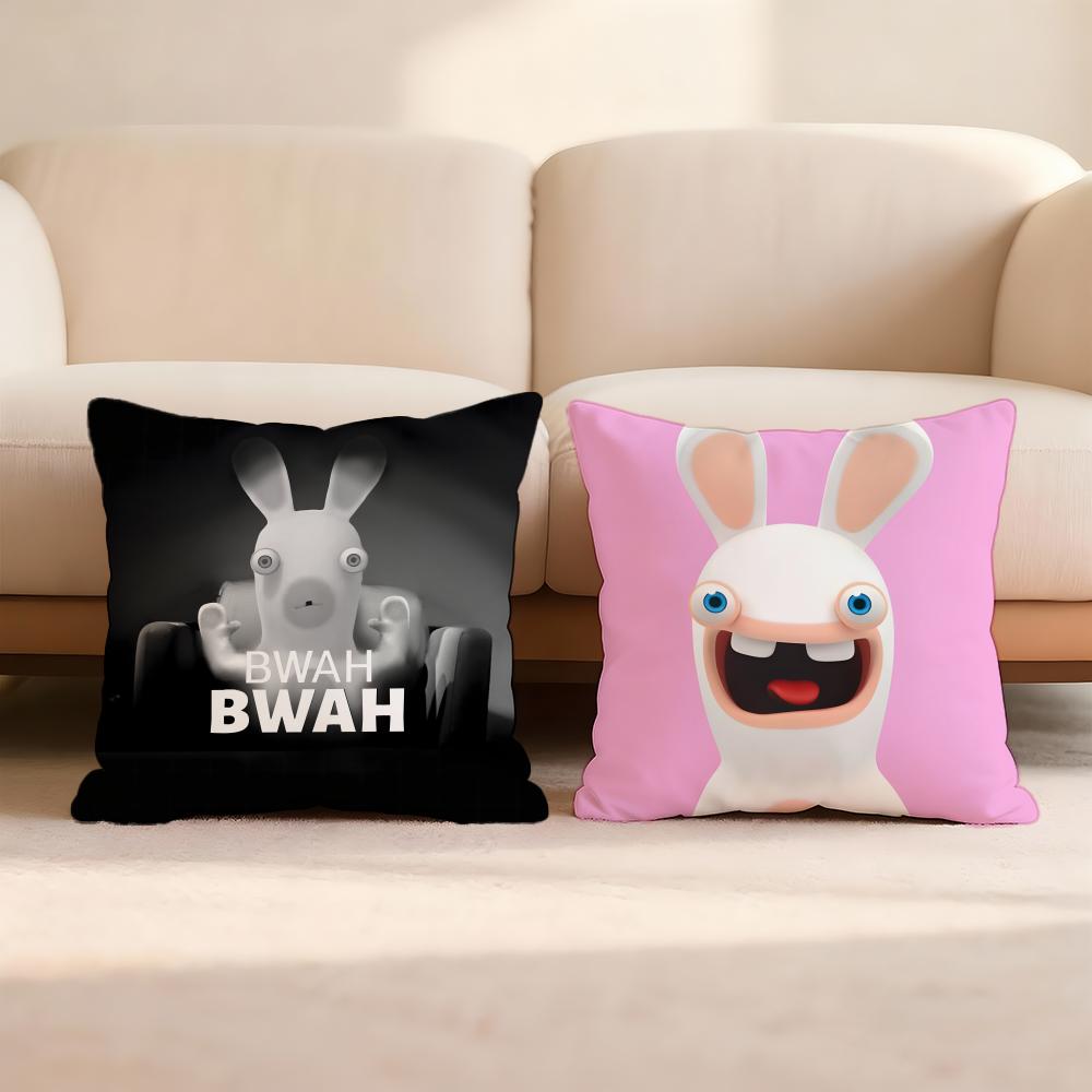 R-Rabbids I-Invasion Cushion Cover Home & Car Multi-Scene Pillow Cover - Reversible, Soft & Durable for Daily Use