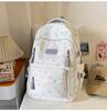 Cute Starry Nylon Backpack For Girls With Arc Shoulder Straps For School And Travel