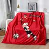 Football Player Action Personalized Name Blanket Throw Customizable Blanket Comfortable for Bed Home Decor Livingroom Couch All-Season Use