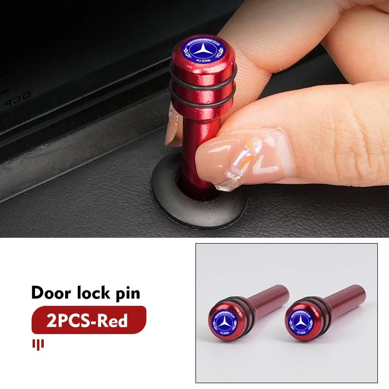 2/4pcs Car Door Lock Pin Security Pull Insurance Accessories For Benz AMG A C E S G Class W201 W210 W108 W204 W205 W203