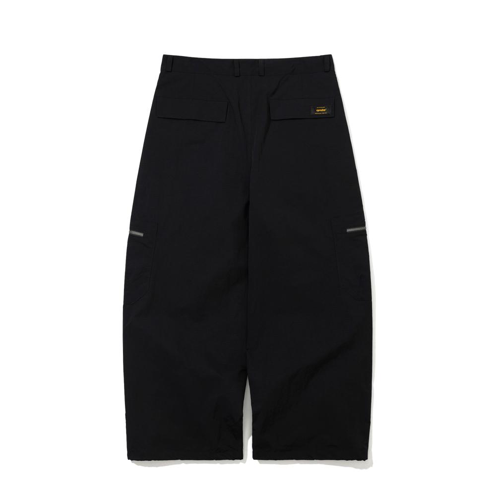 Kyumail 433 Double-Pleat Cargo Wide-Leg Pants Black
