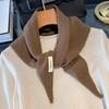 Korean Triangle Scarf Niche 100% Wool Triangular Scarf Women Headscarf Knitted Scarf Multi-functional Warm Knitted Scarf