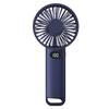 LCD Display Portable Fan USB Rechargeable Handheld Vertical Handheld Fan Silent 6-Speed Wind Power Electric Fan Desk Use
