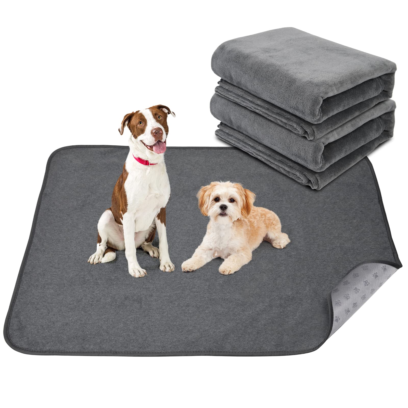 LOOBANI Washable Pet Pads, Pet Mats, Pet Pee Pads, Pet Toilet Underlay Mats, Quick-Drying, Deodorizing, Antibacterial, Super Absorbent, Non-Slip, Reus