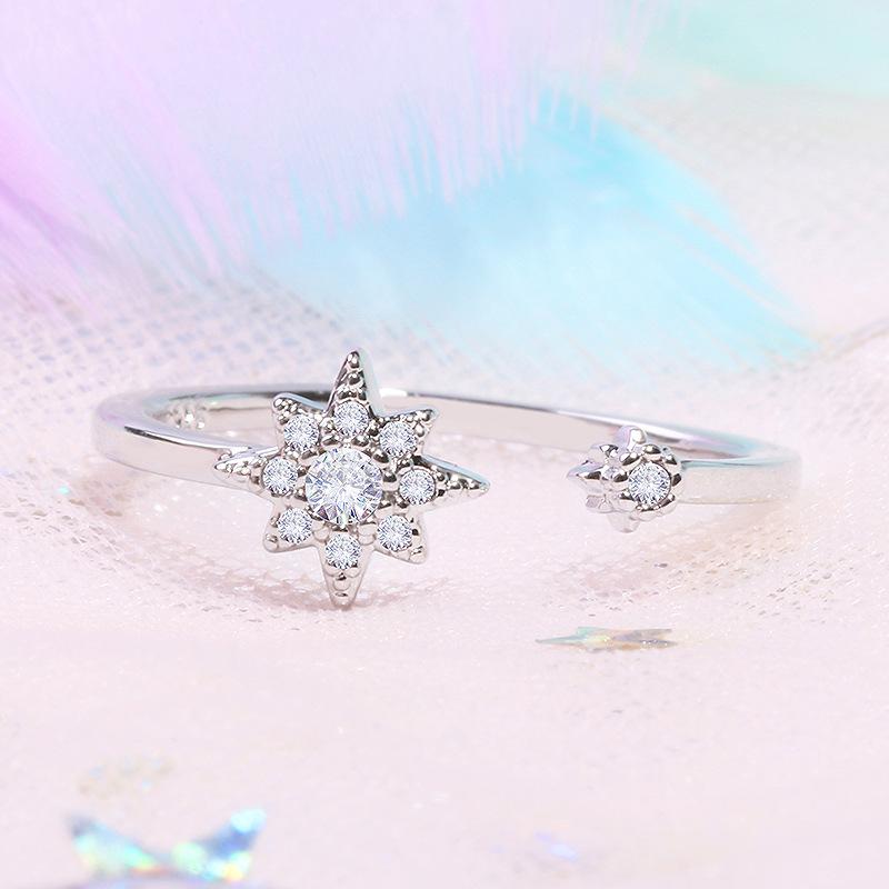 Lindon Classic Copper Alloy Zircon Ring Ladies Jewelry Wedding Promise Party Gift