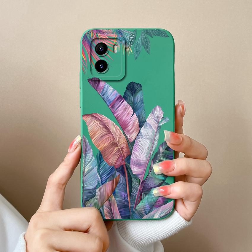 Pro Vivo Y01 Y02 Y02t Y03t Y16 Y17 Y18 Pouzdro na telefon Krásný Malý Květinový Vzor Silikonový Měkký Kryt Ochranná Fólie na Displej Kryt proti Pádu Pro Kryty Vivo