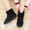 Ladies Snow Boots Pink Elastic Female Shoes Suede Booties Round Toe Ankle Chic and Elegant Trend 2025 Boot Winter Footwear Gyaru