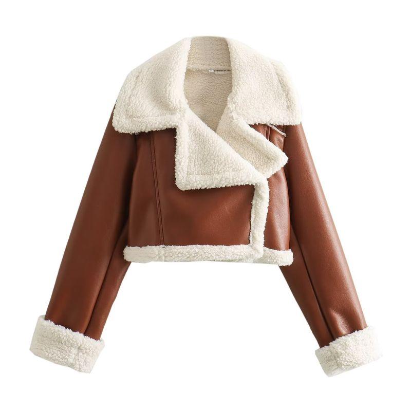 Fashion Kaslead Lapel Short Jacket Outwear