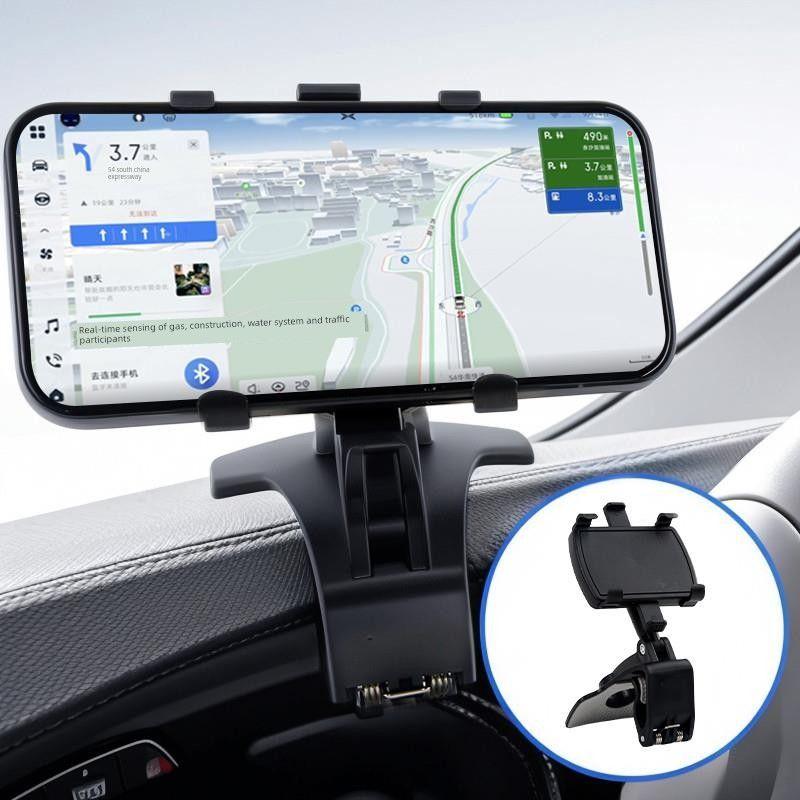 Mobile Phone Car Mount for Dashboard, Rearview Mirror, Multifunctional In-Car Navigation Universal Support Bracket 1 pack