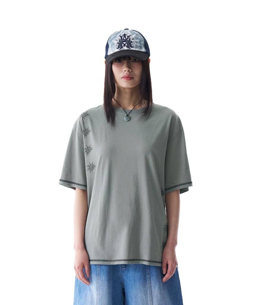 AAKAM Cracked Sun Half Top (Khaki)
