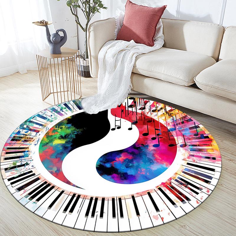 

Colorful Items pattern round rug,Carpet Rug for Living Room Bedroom Sofa Playroom Decor,Non-slip Floor Mat,Holiday Gifts and Birthday Gifts 80cmx80cm