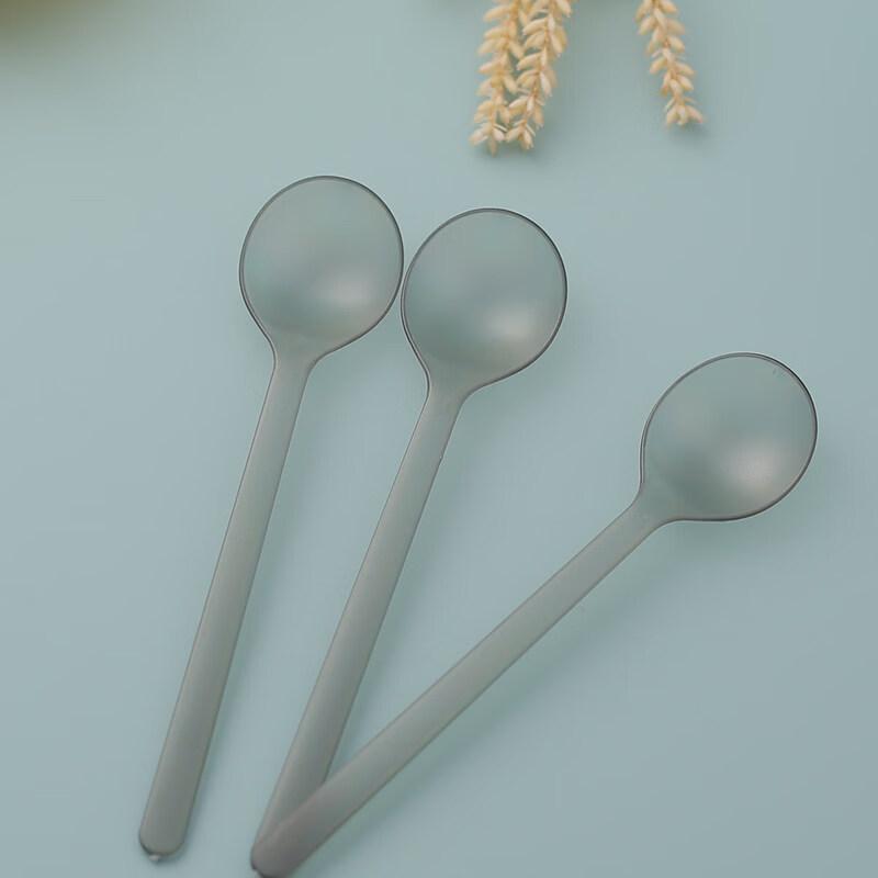 ZISIZ Disposable Plastic Milk Tea Spoon