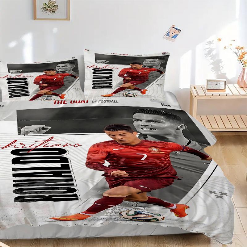 3Pcs Ronaldo'S Football Legacy Bedding Sets For All Sizes New 3D Printed Bed Cover Comforter Duvet Cover Pillowcase Bedroom Decoration