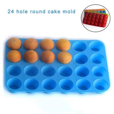 3D Halbkugel Form 24 Löcher Silikon Backform, DIY Muffin, Schokoladen Cupcake, Kuchenform Küchenwerkzeuge