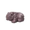 Animali Portafortuna in Argilla Viola di Yixing Statuetta Ornamento Scultura Artigianale Fatta a Mano Accessori Decorativi per Set da Tè Cinese