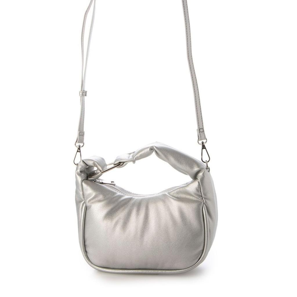 Metal Accent Puffy Mini Shoulder Bag SV [Cache Cache] 10-00-00230 Women's