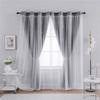 Double Layer Curtains with Star Cut-Outs Blackout Rod Pocket Drapes Projects Beautiful Starry Patterns Home Window Decor