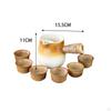 450ml Ceramic Teapot Porcelain Tea Pot Farmhouse Infuser with Side Handle for Kitchen Household
