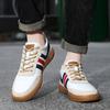 Men's Genuine Leather Casual Shoes Male Daily Walking Shoes Comfortable Business Dress Sneakers Breathable Lace-up Low Top Shoes