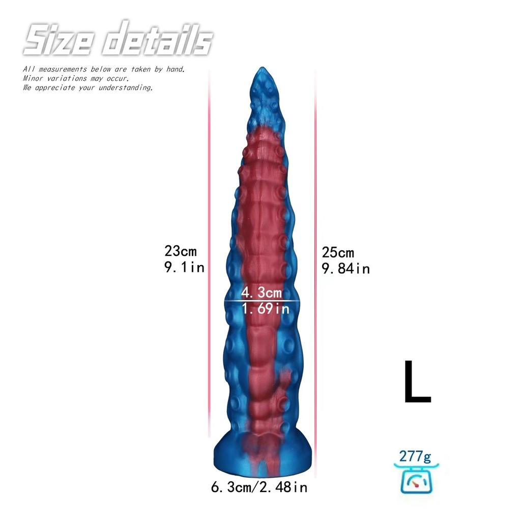 Anal Plug - Extra Long Silicone Octopus Tentacle for SM/BDSM Play, Liquid Silicone Toy for Women & Men, Adult Sex Toy