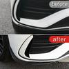 Carbon Fiber Color Car Front Foglight Lip Wing Spoiler Trim Strips For Mercedes Benz C Class W206 - Exterior Accessories