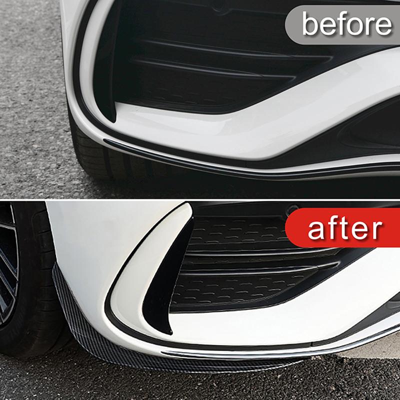 Carbon Fiber Color Car Front Foglight Lip Wing Spoiler Trim Strips For Mercedes Benz C Class W206 - Exterior Accessories