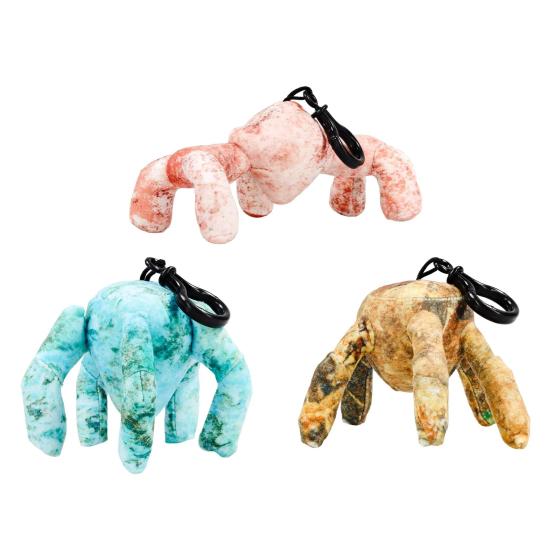 Cute Figurine Plush Keychain with Clip Soft Stuffed Animal Pendant for Bags Backpacks Wallets Keys Car Decor Adorable Gift for Kids Teens