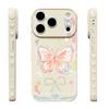 Pink Edge Butterfly Is Suitable for Anti-drop iPhone17Pro Mobile Phone Case Female 17PROMAX Apple 16 Protective Case New Model