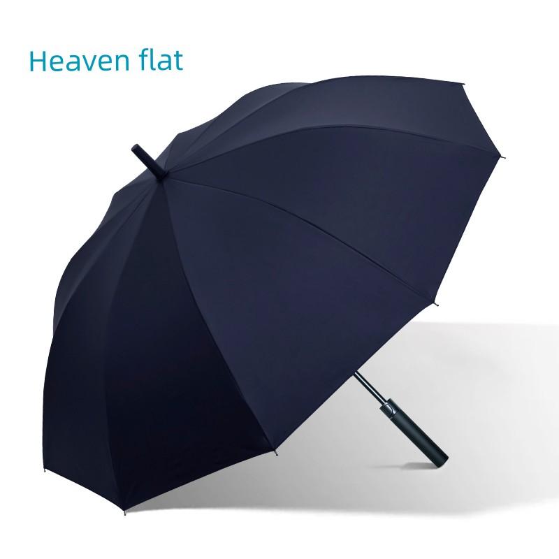 Paradise Umbrella Ten-Bone Extra Large Double Sun Umbrella Black Glue Sun Protection Men's Windproof Golf Automatic Straight Umbrella