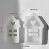 House Shape Candle Mold Heart Resin Mold for Candle Gypsum Ornament Silicone Mould Home Decorations Valentines Day Gift