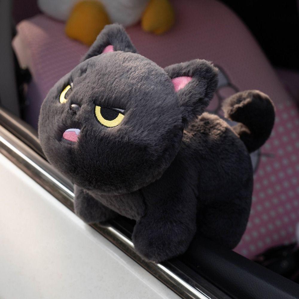 Cartoon Design Black Cat Plush Toy Grey Cat Stuffed Toys Cute Doll Stuffed Animals Birthday Gifts