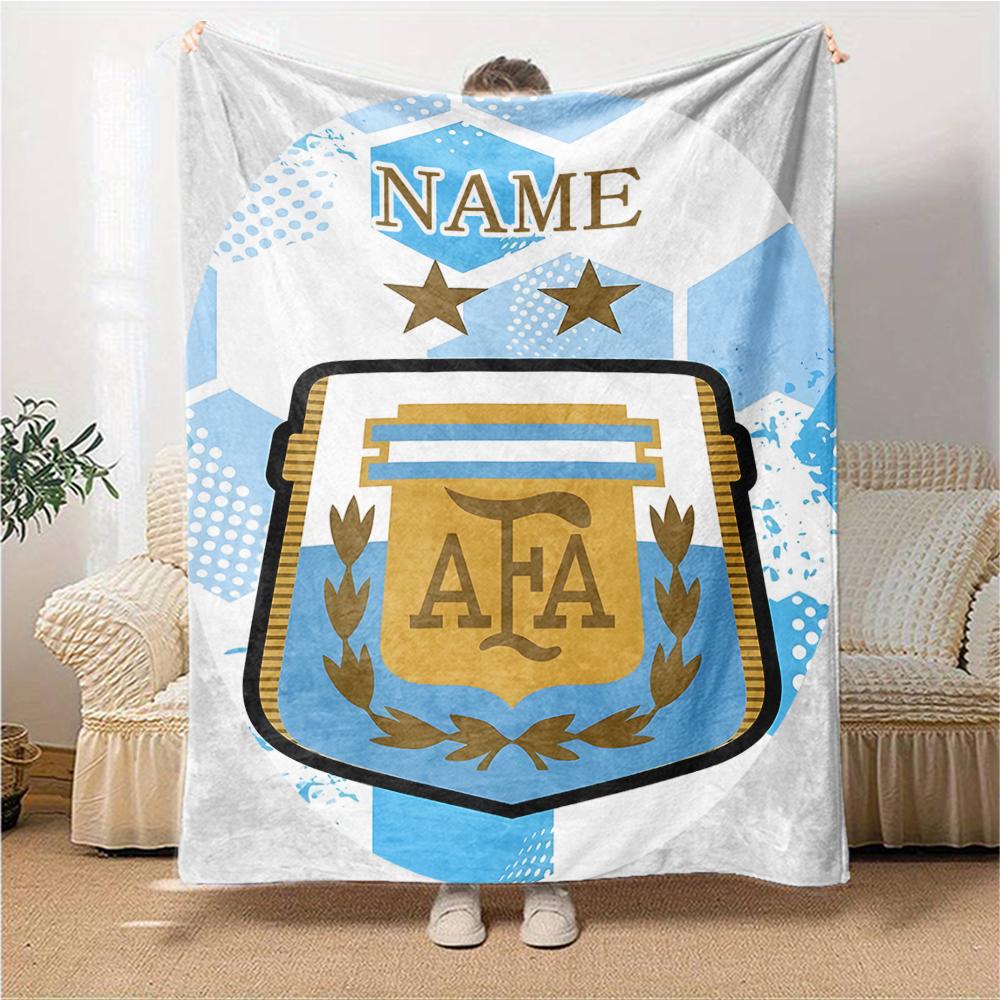 Custom Name German Flag Crest blanket for Couch & Bed, Plush Cozy Fuzzy Blanket Super Soft & Warm Blankets for Fall and Winter. 0908221
