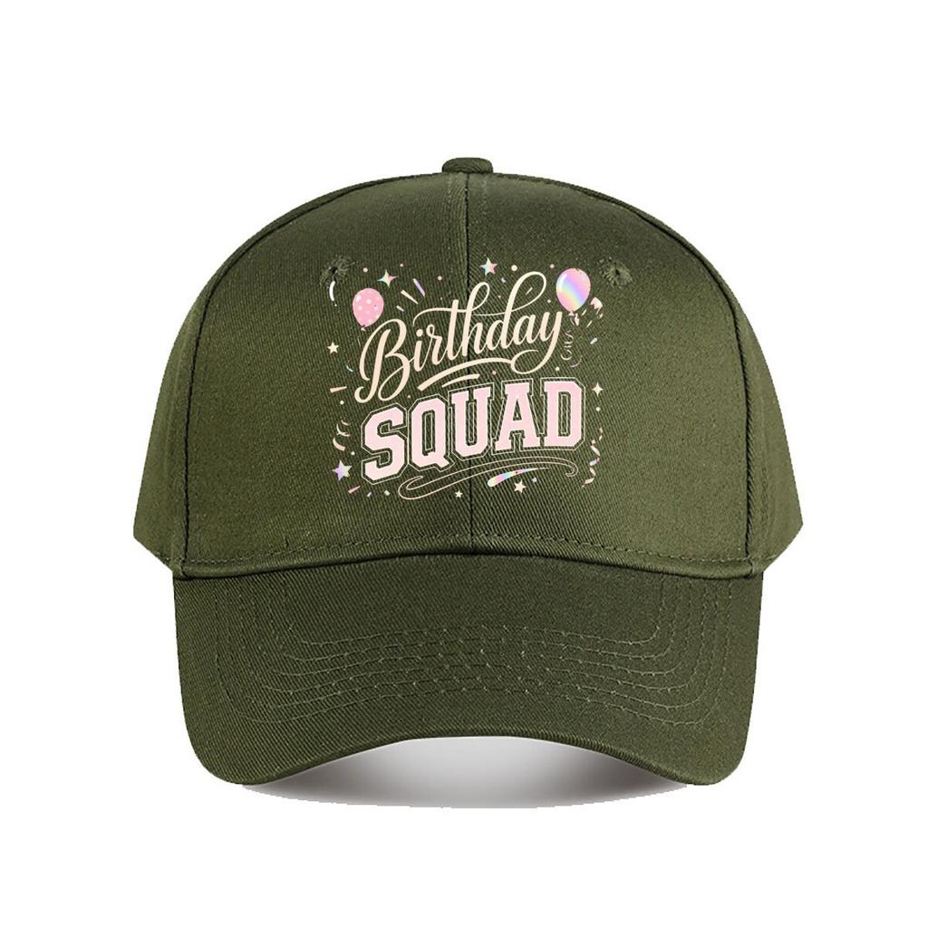Glitter Party Crew Birthday Typograp Baseball Cap Fashion Outdoor Sports Sunhat Unisex Snapback Cap Womens