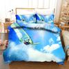 Surfing Bedding Set Queen/King/Full for Boys Kids Men Surfboards Duvet Cover Polyester Youth Ocean Sport Theme Comforter Cover