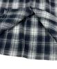 SK8ER ROCK Cross Cut-Off Tartan Check Hoodie Shirt ((Marine))