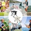 Rapid Fold Portable Stool Large Seat Water Resistant Texture Integrated Side Pocket Small for Backpacking Trip